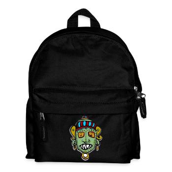 Tribal Maske kopf gesicht indianer inka maya - Kinder Rucksack - Schwarz - Vorne