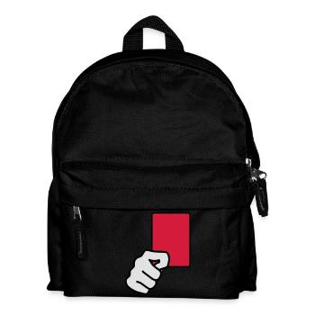 rote_karte__f3 - Kinder Rucksack - Schwarz - Vorne