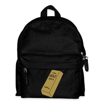 gold bar - Kids' Backpack - black - Front