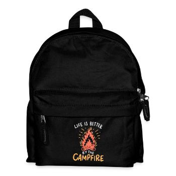 Life is better by the campfire - Kids' Backpack - black - Front