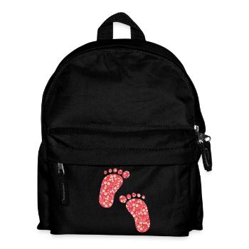 Liberty Fußabdrücke rot - Kinder Rucksack - Schwarz - Vorne