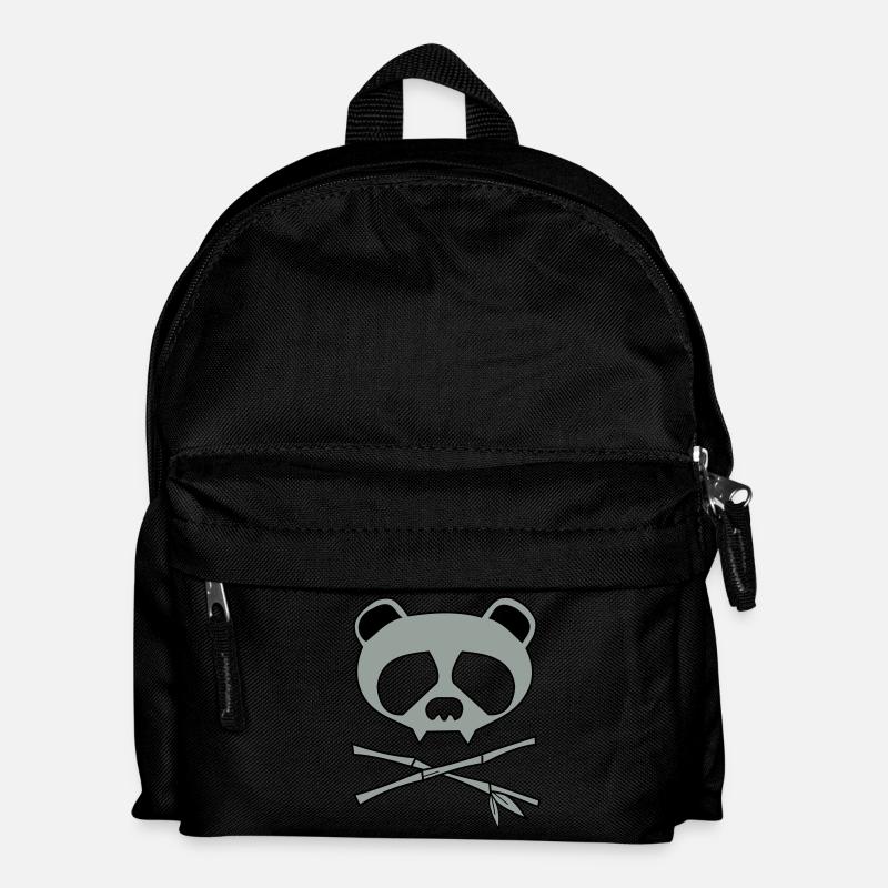 panda skull - Kids' Backpack - black