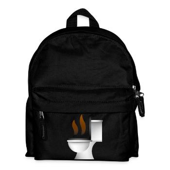 Smiley Toilet - Kids' Backpack - black - Front