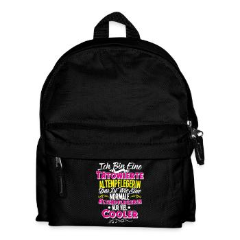 Altenpflegerin Tattoo - Kinder Rucksack - Schwarz - Vorne