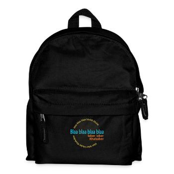 Laber Rhabarber - Lustige Sprüche - Kinder Rucksack - Schwarz - Vorne