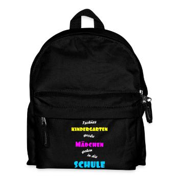 Einschulung Maedchen - Kinder Rucksack - Schwarz - Vorne