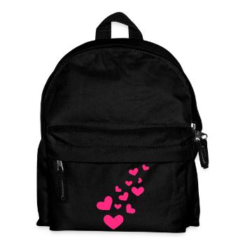 Petit coeurs coeur motif rose amour cadeau - Sac à dos Enfant - noir - Devant