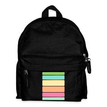 Stripes / lines / sayings / trend - Kids' Backpack - black - Front