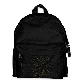 Rayons abstraits / ligne / or / motif - Sac à dos Enfant - noir - Devant