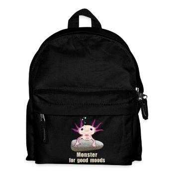 Axolotl Monster for Good Mood, Hand Drawing - Kids' Backpack - black - Front