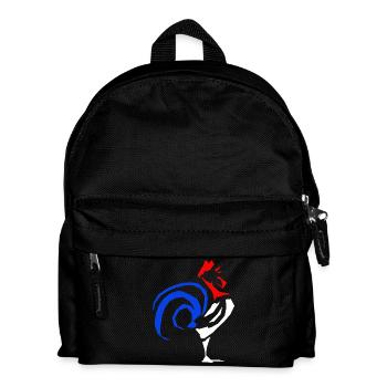 coq français - Sac à dos Enfant - noir - Devant