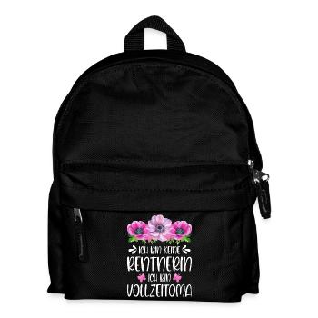 Oma - Ich bin keine Rentnerin Ich bin Vollzeitoma - Kinder Rucksack - Schwarz - Vorne