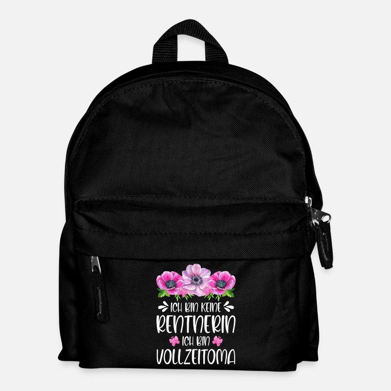 Oma - Ich bin keine Rentnerin Ich bin Vollzeitoma - Kinder Rucksack - Schwarz