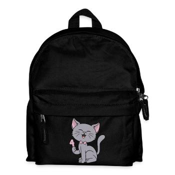 4 ans fille drôle chat 4ème anniversaire - Sac à dos Enfant - noir - Devant