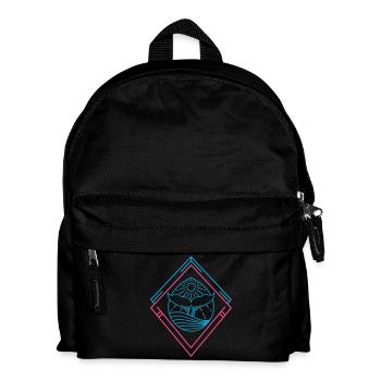 Whale Hipster – Geometric, Trendy & Sea - Kids' Backpack - black - Front