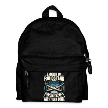 Kajak Kajakfahren paddeln Kajaker Kajakerin - Kinder Rucksack - Schwarz - Vorne
