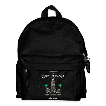 Morocco, Cape Spartel Lighthouse, Gibraltar - Kids' Backpack - black - Front