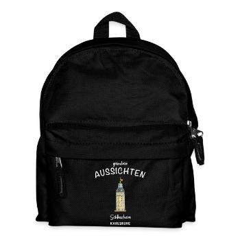 Karlsruhe, historic castle tower - Kids' Backpack - black - Front