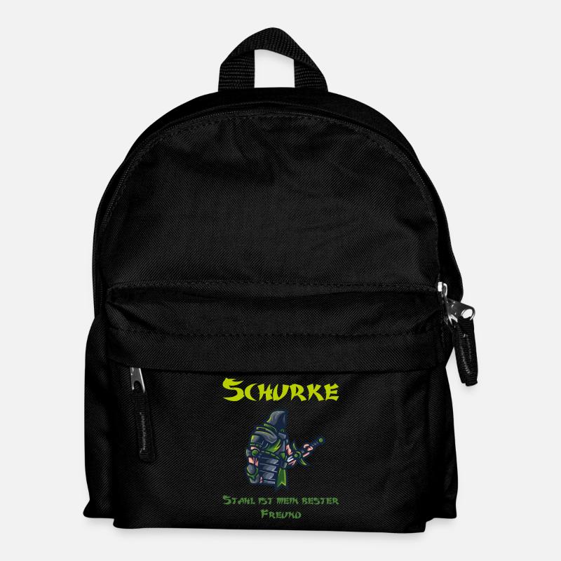 Stahl trifft auf Schatten | Das Schurken-Design - Kinder Rucksack - Schwarz
