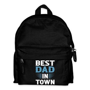 Best Dad in Town - Kinder Rucksack - Schwarz - Vorne