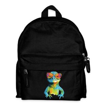 Geck le lézard à lunettes - Sac à dos Enfant - noir - Devant