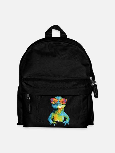Geck le lézard à lunettes - Sac à dos Enfant - noir
