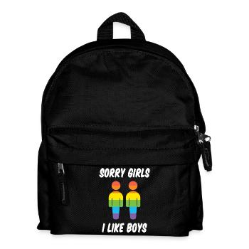 Tut mir leid, Mädels, ich mag Jungs - Kinder Rucksack - Schwarz - Vorne