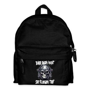 Biker rasen nicht sie fliegen tief Skull - Kinder Rucksack - Schwarz - Vorne