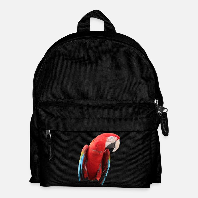 Papageien Vogel T-shirt Geschenk - Kinder Rucksack - Schwarz
