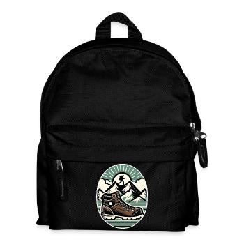 Drawing Hiker Bergwanderschuh - Kinder Rucksack - Schwarz - Vorne