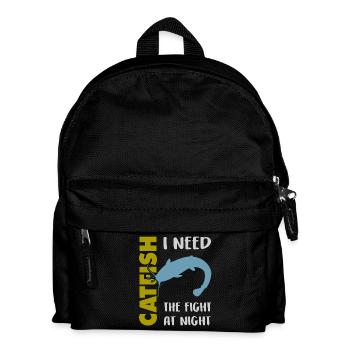 Catfish fishing fight with the strong catfish - Kids' Backpack - black - Front