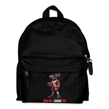 Design de boîte à wapitis du Canada - Sac à dos Enfant - noir - Devant