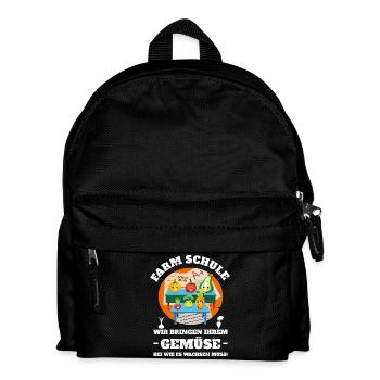 Farm School of Vegetables - Kids' Backpack - black - Front