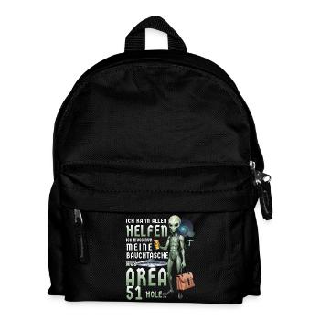 Lustige Alien - Kinder Rucksack - Schwarz - Vorne