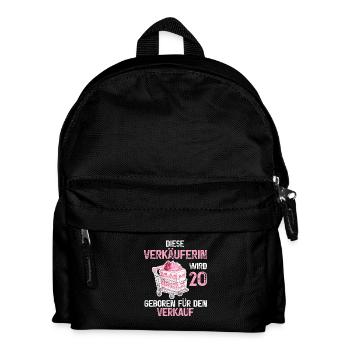 Verkäuferin 20 Geburtstag Beruf Verkauf Spruch - Kinder Rucksack - Schwarz - Vorne