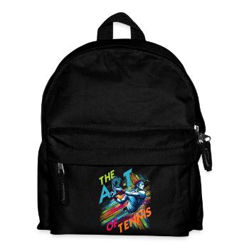 Dynamischer Aufschlag: Die Kunst des Tennis in Bewegung - Kinder Rucksack - Schwarz - Vorne