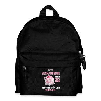 38 Geburtstag Verkäuferin 38 Jahre Verkauf Spruch - Kinder Rucksack - Schwarz - Vorne
