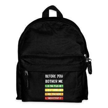 Liste de contrôle de l’ordinateur - Sac à dos Enfant - noir - Devant