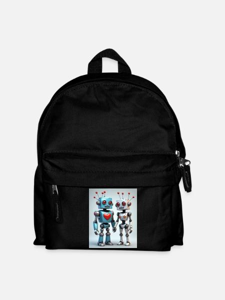 Couple de robots - Sac à dos Enfant - noir