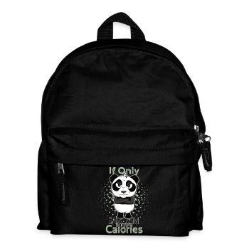 Sarcasm burned calories funny panda - Kids' Backpack - black - Front