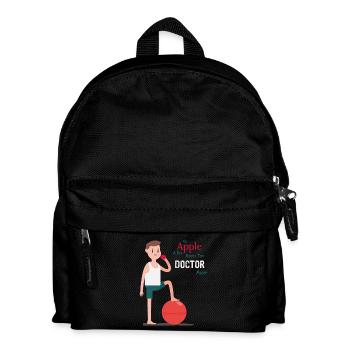 Une pomme éloigne le médecin - Sac à dos Enfant - noir - Devant
