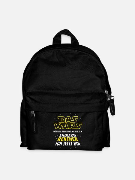 Rente Das wars - Endlich Rentner ich jetzt bin - Kinder Rucksack - Schwarz
