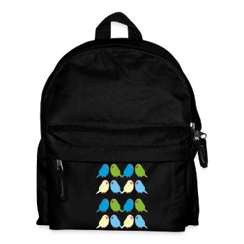 Budgies colorful - Kids' Backpack - black - Front
