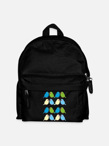 wellesittiche bunt - Kinder Rucksack - Schwarz