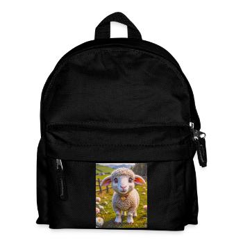 super cute animals on a farm – sheep - Kids' Backpack - black - Front