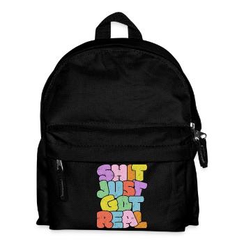 Helles buntes Slang-Typografie-Design - Kinder Rucksack - Schwarz - Vorne