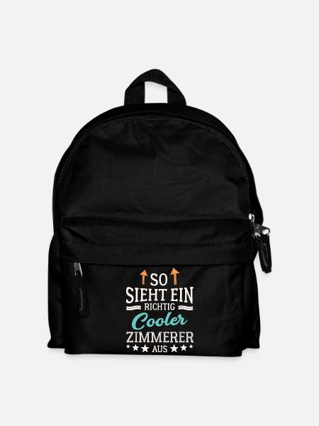 So sieht ein richtig cooler Zimmerer aus - Kinder Rucksack - Schwarz