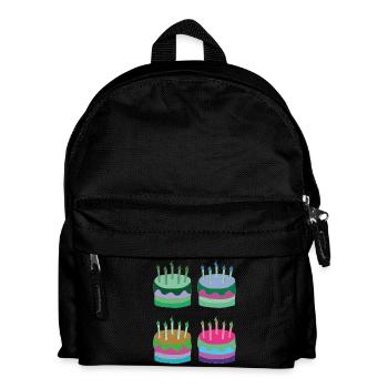 torten bunt - Kinder Rucksack - Schwarz - Vorne