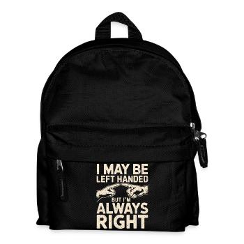 Funny saying for left-handers - Kids' Backpack - black - Front
