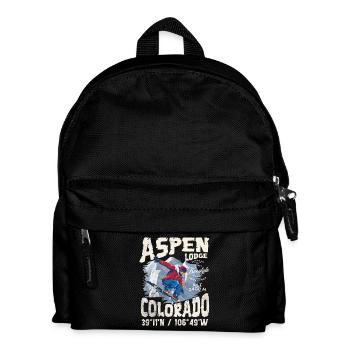 Verschneiter Bergläufer - Kinder Rucksack - Schwarz - Vorne